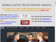 Tablet Screenshot of mobileautorepairomaha.com